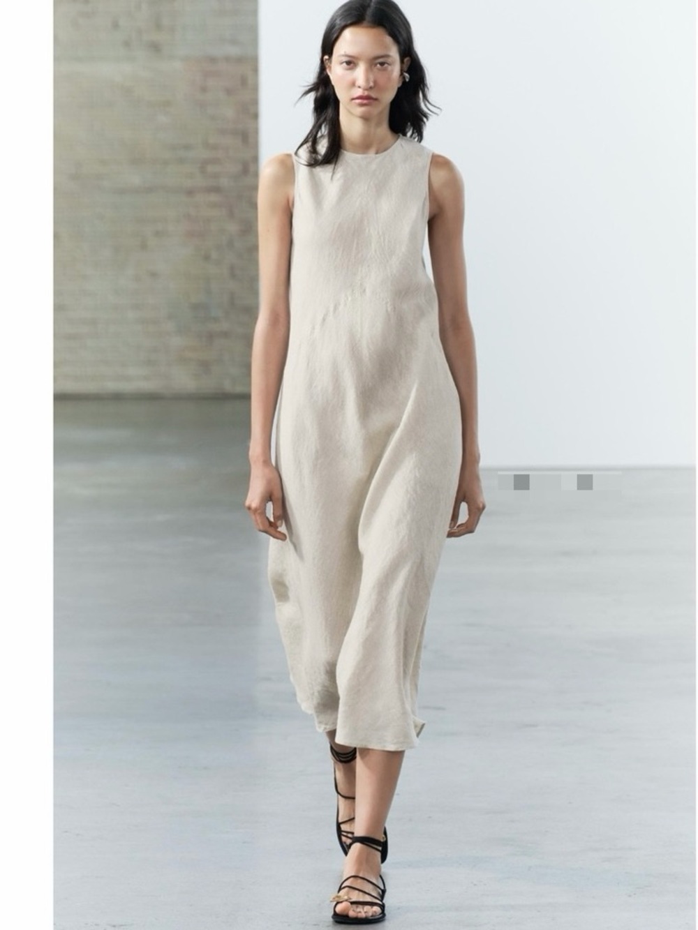 100% Linen dress ZW collection